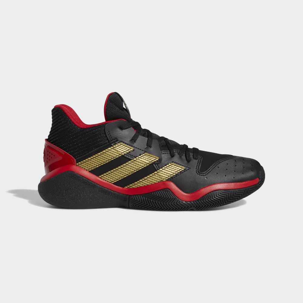 Adidasi Baschet Adidas Harden Stepback Barbati Romania - Negrii/Rosii Inchis/Aurii Metal EH1943